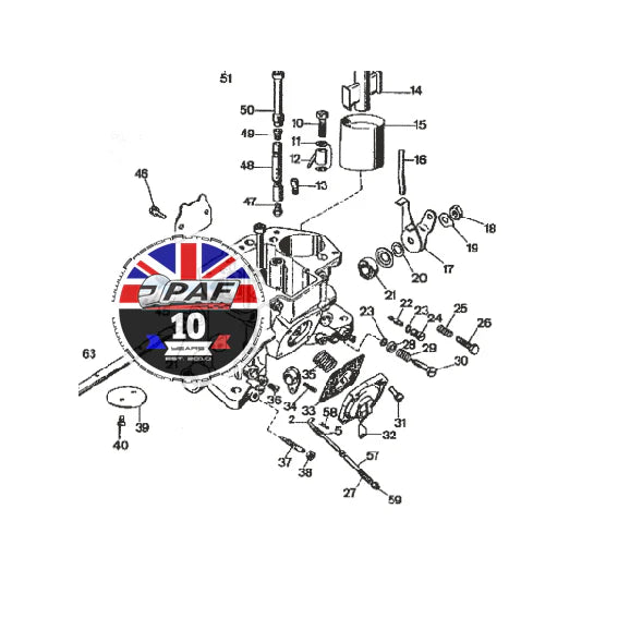 Tige Commande de pompe Carburateur WEBER IDF DCOM