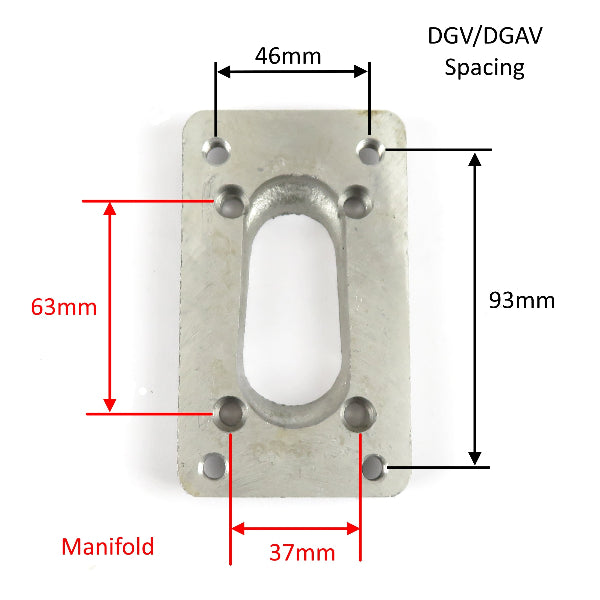 Adaptateur montage Carburateur WEBER DGV/DGAV ou DGAS/DGMS Honda / Nissan / Datsun