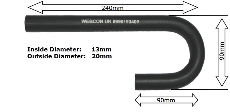 Durite Eau 180 degrés Carburateur WEBER