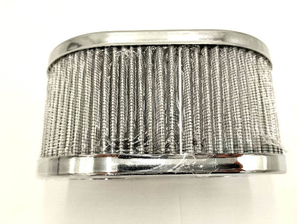 Filtre à air chrome oval 90mm Carburateur WEBER DCOE