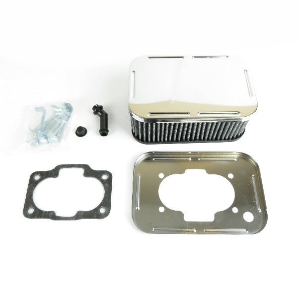 Filtre à air chrome 65mm Carburateur WEBER DCNF