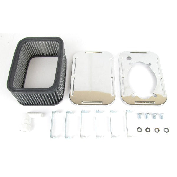 Filtre à air chrome 65mm Carburateur WEBER DFV / DFAV / DFEV / DFE / DFM / DIR