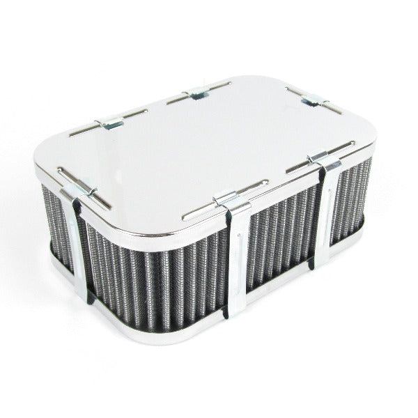 Filtre à air chrome 65mm Carburateur WEBER DFV / DFAV / DFEV / DFE / DFM / DIR