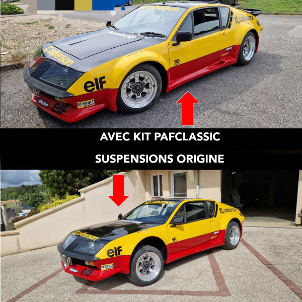 Kit amortisseurs combinés filetés réglables Gaz Shocks Alpine Renault V6 A310 Phase 1