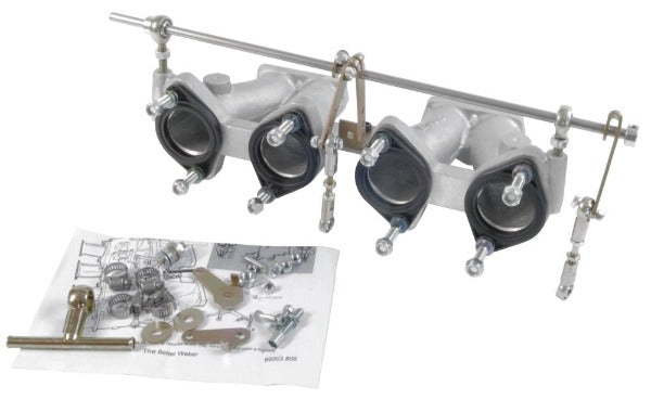 Collecteur d'admission Aluminium pour montage 2 x Carburateurs WEBER 45 DCOE sur Midget/Spitfire 1500