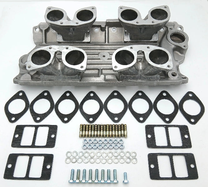 Collecteur Admission pour Chevrolet V8 smallblock et 4 Carburateurs WEBER 44/48 IDF