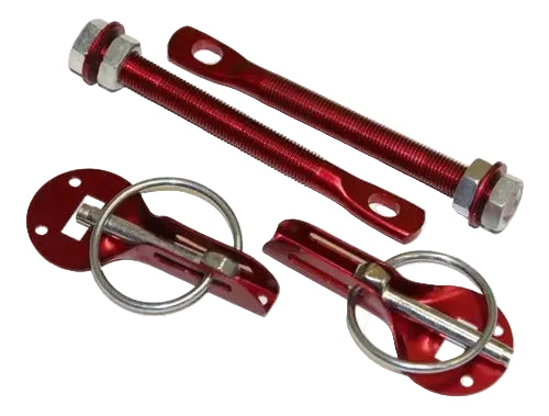 Kit d’attaches capot en aluminium Noir