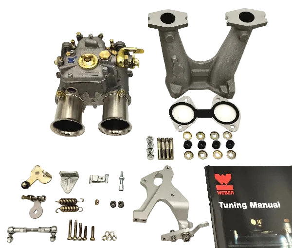 Kit Conversion Carburateur WEBER 45 DCOE pour MG Midget / Sprite 1275cc Tringlerie Low Profile