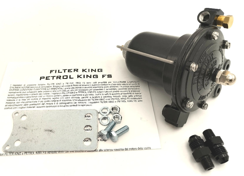 Malpassi M/Sport Filter King – Régulateur & Filtre Essence 1,5–7 psi – Raccords JIC -6