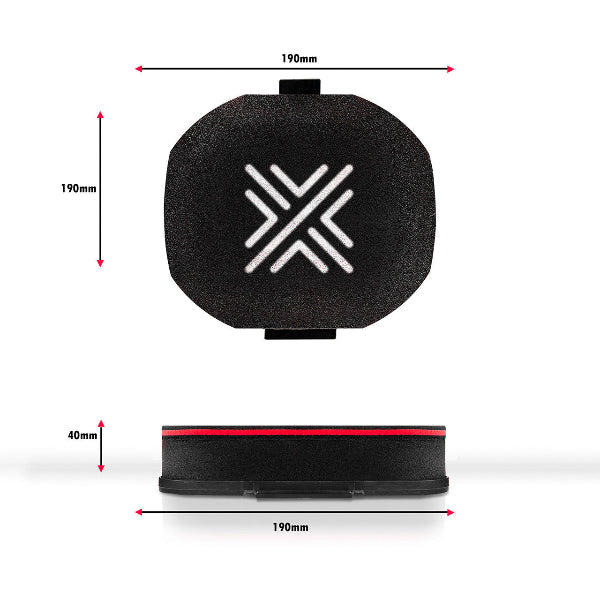 Filtre à air mousse Pipercross PX300 C3001 pour carburateur Weber/Dellorto 40mm x 190mm