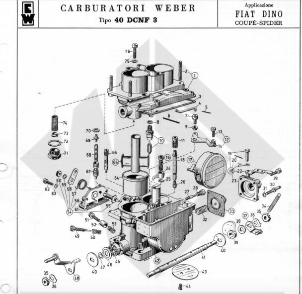 Vis Mélange Ralenti Carburateur WEBER 40DCNF 3, DCOE ancienne génération, DCD, DFE, DFM, IDA3C