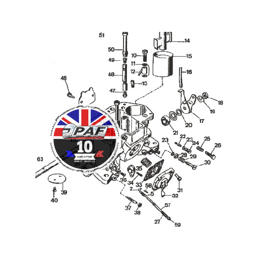 Bague Tige commande de pompe Carburateur WEBER IDF