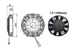 Ventilateur Comex Slimline 7.5" (190mm)