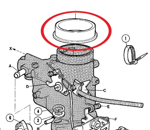 Adaptateur Filtre à air Weber 32/34 ICH/ICT
