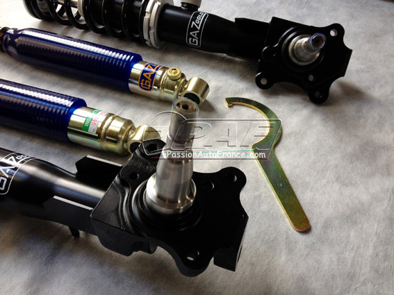 Adjustable front and rear coilover shock absorber kit for Ford Escort MK2, GAZ Shocks GOLD