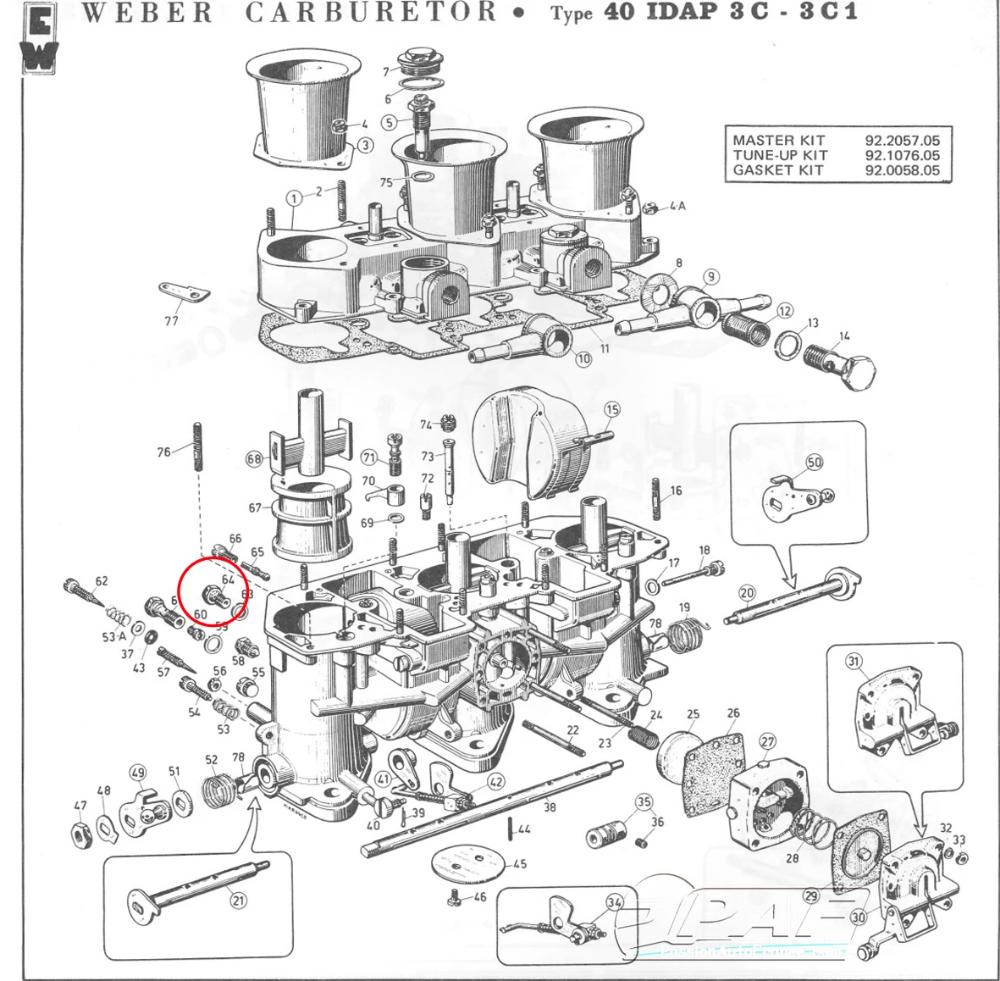 Bouchon / Plug Weber 40 IDA3C