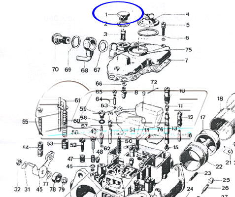 Joint couvercle Carburateur WEBER DCOE type récent