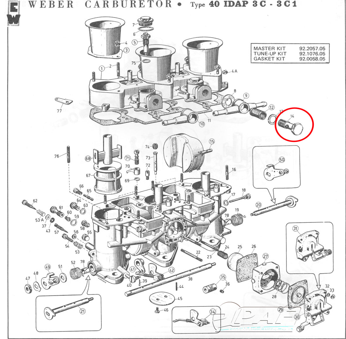 Boulon Banjo essence Weber 40 IDA3C