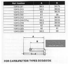 Tige commande de pompe Carburateur WEBER DCO/SP & DCOE 61/39