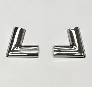 Pair of chrome trim covers/inserts for Ford Cortina MK1 rear window