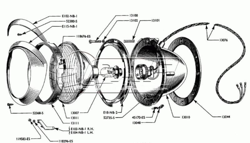 Cuvelage / Bol de Phare Ford 7" (178mm)