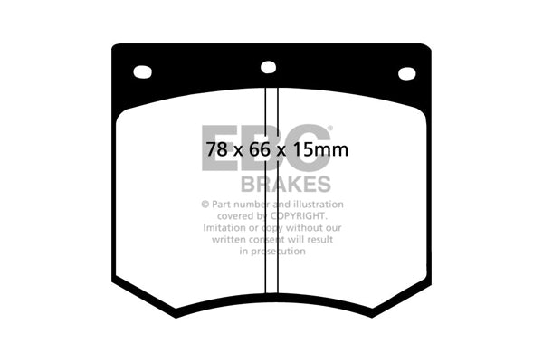 Plaquettes Freins EBC DP3291C Red Ford Marcos TVR Chevrolet Triumph Talbot Rover Panther Morgan Lotus Ginetta