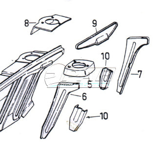 Renforts inférieur Suspension Avant Ford Escort MK1- MK2 Jusqu'à 1977