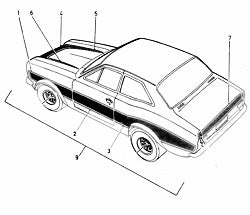 Kit Autocollants Ford Escort MK1 RS2000