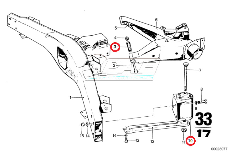 Rear Axle Silent Block Camber and Toe Adjustment for BMW 1600 2002 E3 E9 E12 E21 E23 E24 E28 E30 E36 NK