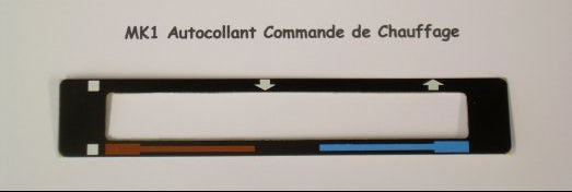 Autocollant commande chauffage Escort MK1 RS2000 Mexico