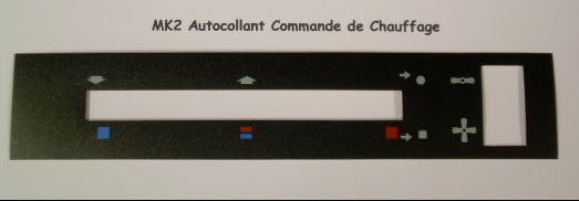 Autocollant commande chauffage Escort MK2 RS2000 Mexico