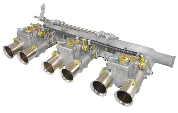 Kit conversion Carburateur Weber Triple 45 DCOE Jaguar XK 6 cylindres 3.4