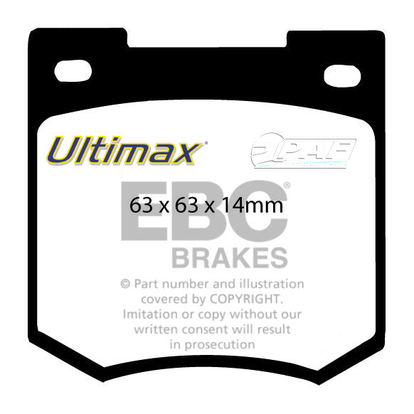 Plaquettes Freins CAPRI MK1 1.3 / 1.6 1969-75 EBC Ultimax