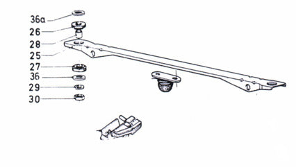 Rear crossmember silent block for Ford Escort shock absorbers