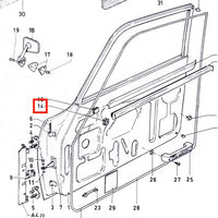 Agrafes fixation lÃ¨che vitre interne Ford Escort MK1