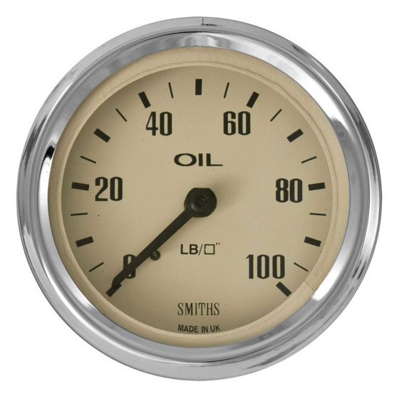 Jauge pression d'huile mécanique Smith spilt inf 0-100 lb - 2 Couleurs au  choix