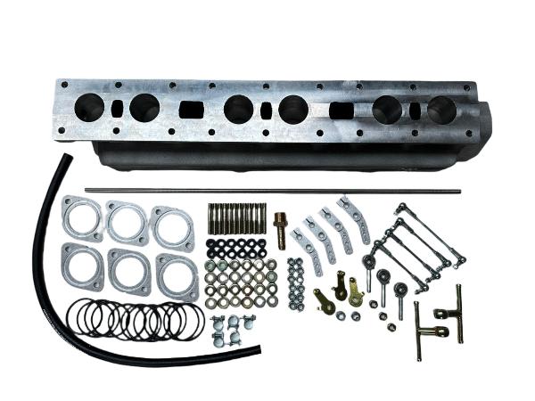 Collecteur Admission Jaguar 6 cylindres Carburateurs WEBER 45 DCOE
