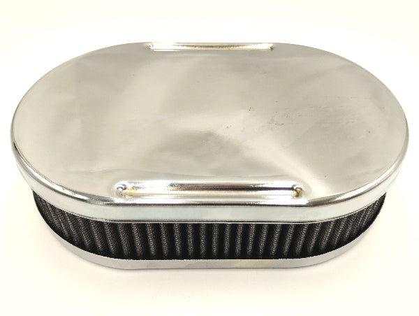 Filtre à air chrome oval 45mm Carburateur WEBER DCOE