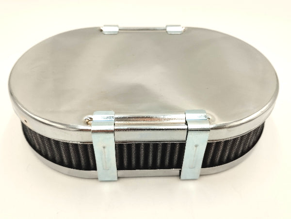 Filtre à air chrome oval 45mm Carburateur WEBER DCOE