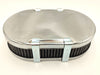 Filtre à air chrome oval 45mm Carburateur WEBER DCOE