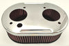 Filtre à air chrome oval 65mm Carburateur WEBER DCOE