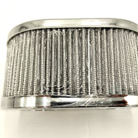 Filtre à air chrome oval 90mm Carburateur WEBER DCOE