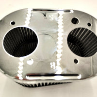 Filtre à air chrome oval 90mm Carburateur WEBER DCOE