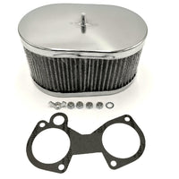 Filtre à air chrome oval 90mm Carburateur WEBER DCOE