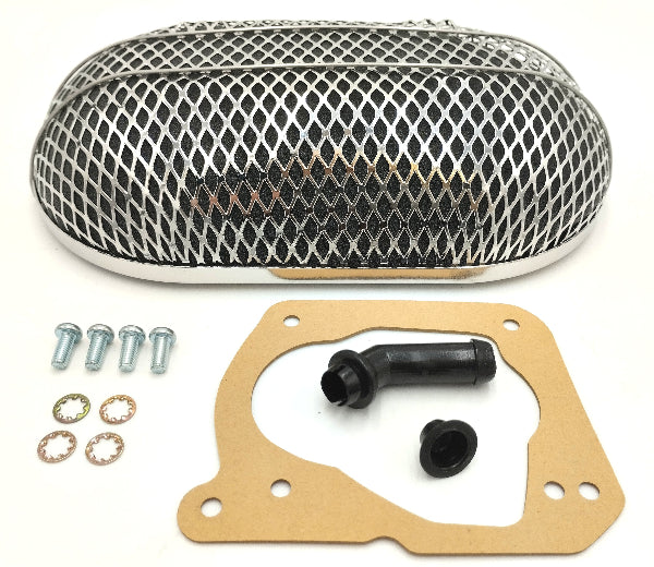 Filtre à air chrome "dome" 60mm Carburateur WEBER DMTR / DMTL / DAT / DATR / DFTM / DMTE / 30/34 DFTH