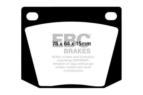 Plaquettes Freins Escort MK1, Cortina MK1 MK2, Capri MK1 EBC Green