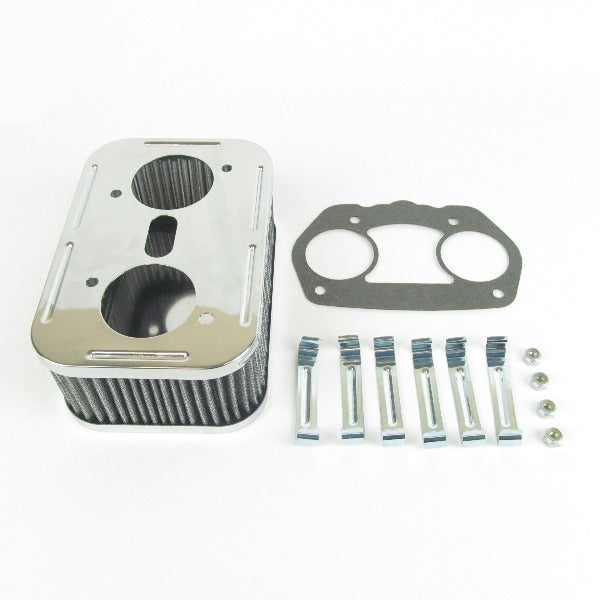 Filtre à air chrome 65mm Carburateur WEBER IDF