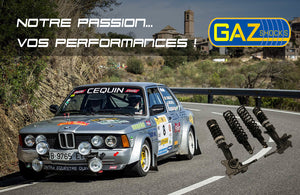 photo BMW E21 rallye avec amortisseurs Gaz Shocks