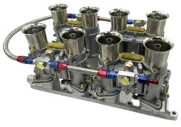 Kit Quadruple Carburateur WEBER 48 IDA pour Ford 289 / 302 V8 COBRA STYLE