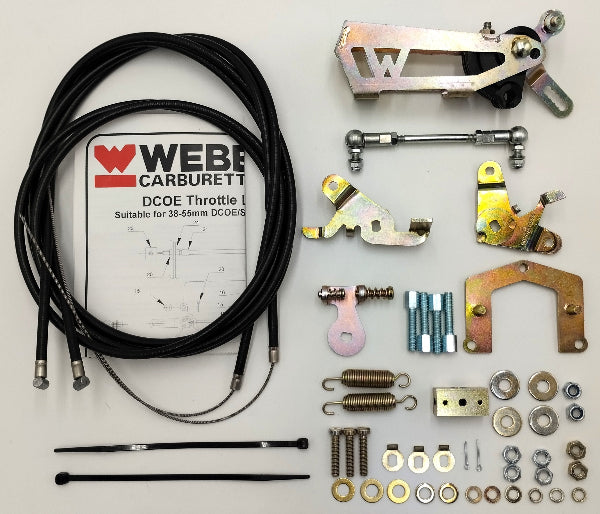 Commande Accélérateur Carburateur WEBER DCOE double cable supérieure.
